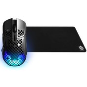 Resim SteelSeries Aerox 5 Kablosuz RGB Oyuncu Mouse + Qck Heavy XXL Mousepad Steelseries