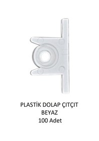 Resim Plastik Pvc Sineklik Kapı Çıtçıtı Tutucu 100 Adet Beyaz 