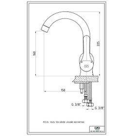Resim Gpd Felis Tek Gövde Lavabo Bataryası Mtl75 