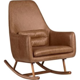 Resim Evka Myruf Sallanan Sandalye - Bronz Deri 