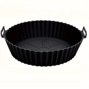 Resim Globalbloom Kolay Temizlenir 18 Inç Yapışmaz Silikon Kaplamalı Siyah Hava Fritöz 