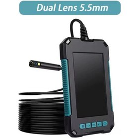 Resim Ekranlı Çift Kameralı 10 Mt Hafıza Kart Destekli Sert Kablo Yılan Endoskop 5.5 Mm 4.3 Inc 