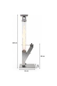 Resim AyrStore Pelet Soba, Roket Soba, Kamp, Outdoor, Balkon, Teras, Yüksek Kalite Cam Soba-Pürmüz&Pelet Hediye 