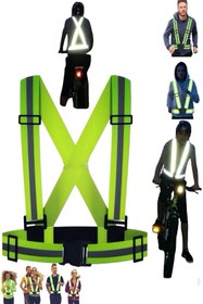 Resim PADRİ Reflektörlü Yelek - Motosiklet, Bisiklet Ve Scooter Gece Görüş (Yeni Yasaya Uygun) 