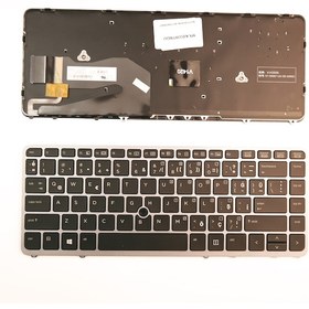 Resim HP Uyumlu 736654-001 Notebook Klavye Gri Çerçeveli Işıklı Trackpoint 