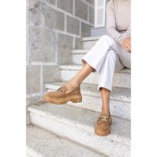 Resim Angelina Jones Dimata Kadin Taba Suet Oxford Ayakkabi 