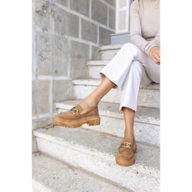 Resim Angelina Jones Dimata Kadin Taba Suet Oxford Ayakkabi 