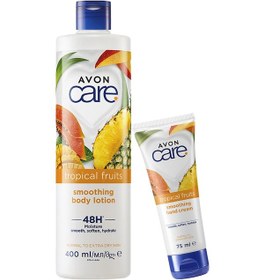 Resim Avon Care Tropical Fruits El Kremi Ve Vücut Losyonu Paketi 