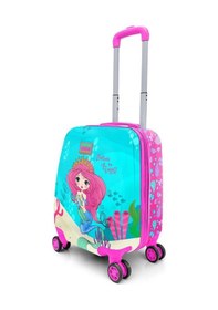Resim Coral High Kids Mavi Pembe Denizkızı Desenli Çocuk Valizi 16716 