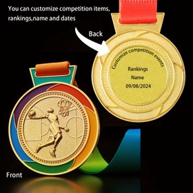 Resim Kişiselleştirilmiş Özel Metal Basketbol Madalyası, Altın Gümüş Bronz Renkler, Çinko Alaşımlı Malzeme, Basketbol Etkinlikleri İçin Yarışma Anma Rozeti 
