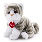 Resim Nessiworld Trudi Brad Peluş Beyaz Gri Kedi 20 cm 