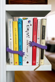 Resim Sarılan Kollar Kitap Tutucu - Mor 