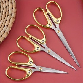 Resim 3 Adet Ultra Keskin Paslanmaz Çelik Makas - Dayanıklı Çok Amaçlı Ofis ve El İşi Makası, Ev, Okul, Dikiş İçin Uygun | Mükemmel Noel ve Cadılar Bayramı Hediyesi 