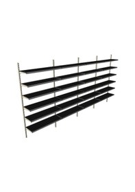 Resim 6 Katlı 4'lü Duvara Monte - Standart Market Rafı Mavi-40x75 Cm Mavi 