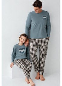 Resim Arnetta Erkek Çocuk Yeşil Pijama Takımı Ar3510-c-v1 