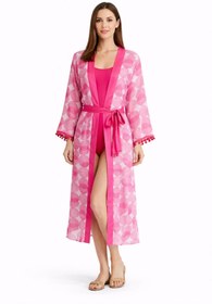 Resim SUGULL Beli Kemerli Uzun Kimono 