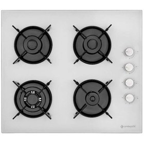 Resim EMİNÇELİK EC-AH 1240 SW Wg60 ENG Beyaz Cam Ocak 1 Gözü Wok'lu 
