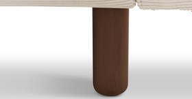 Resim Klem 290 x 264 Köşe Silindir Ahşap Ayak - Fitilli Kadife - Polen Sarı / Koyu / Rahat Dolgu 