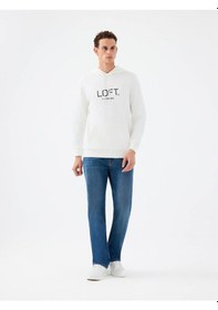 Resim Loft Regular Fit Beyaz Erkek Sweatshirt Lf2041153 Beyaz 