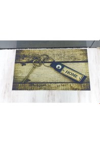 Resim Anahtar Desenli Kauçuk Kapı Önü Paspası 40x70 Cm 