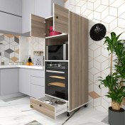 Resim Kenzlife fırın dolabı kamile crd 162*60*56 mutfak çekmeceli ayaklı banyo kiler ofis 