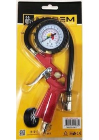Resim Meşem Saatli Lastik Şişirme Tabancası Profesyonel Hava Saati Ölçme 