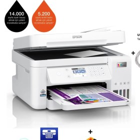 Resim Epson Kablosuz Renkli Tanklı Yazıcı Dubleks Baskı ve Tarama Otomatik Belge Besleyici Wi-Fi Direct Ethernet Airprint Destekli Yüksek Hızlı Ekonomik Yazıcı 