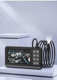 Resim Monitörlü Yılan Kamera Profesyonel Endoskop Kıvrılabilir Ayarlanabilir 5 Mt Sert Kablo Ledli Kamera 