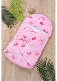 Resim Kız Bebek Pembe Bulut Anakuçağı Kundak Stl6566 Beyaz - Fuşya 