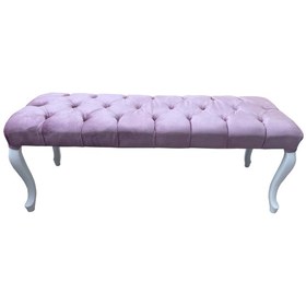 Resim 120 cm Lükens Ayaklı Puf (Bench) Ağaç İskelet-Kapitoneli 