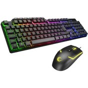 Resim Rampage KM-9858 Jazzy RGB Backlight Makro Tuşlu Oyuncu Klavye + Mouse Set 
