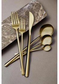 Resim Perotti Moreno 36 Parça Çatal Kaşık Bıçak Seti Gold 14568 Gold 