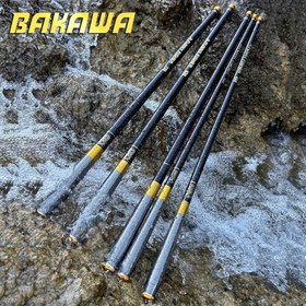 Resim BAKAWA Evrensel Karbon Fiber Teleskopik Olta Çubuğu, Orta Aksiyon, Ekstra Hafif Güç, Trolling Tekniği, Karbon Tasarım Kolu, Tatlı Su Akıntı Balıkçılığı için - 3.6metre, 4.5metre, 5.4metre, 6.3metre, 7.2metre Boyutları 