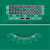 Resim D006-TL Taşınabilir Oyun Masa Örtüsü 90*60cm Lucky Russian Roulette Twenty One Çift Taraflı Masa Örtüsü Bir Örtü İki Kullanımlı Satranç Masa Aksesuarları 37 Oyunculu Rulet Masa Örtüsü Paddle Baskı Yıkanabilir Ev Eğlencesi ve Arkadaş Toplama Oyunu için Uygun 
