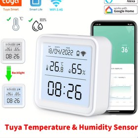 Resim Akıllı WiFi Sıcaklık ve Nem Ölçer Higrometre Termometre Dedektörü - Alexa & Google Home Uyumlu, Gerçek Zamanlı Takip için App Destekli, Arka Aydınlatmalı LCD Ekran /Pil- (Pil İçermez) Harici Kullanım, Oda, İklim Kontrolü İçin 