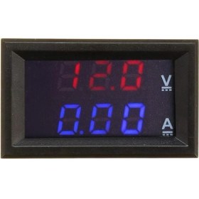 Resim 0.28 inç 100V 10A Çift LED Ekranlı Voltmetre ve Ampermetre Modülü 