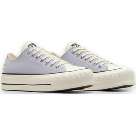 Resim Converse A12553c Chuck Taylor All Star Lift Crafted Laces Platform Sneaker Lila Unisex Aya Lila 