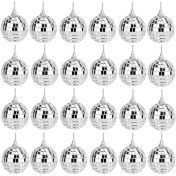 Resim Bairuntong Aynalı Disko Topu Seti - Gümüş Disko Parti Dekorasyonu Kolay Asılabilir 