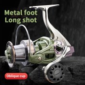 Resim 60 Derece Eğimli Yeşil Metal Tekerlekli Ayna Amerikan Rocker Balıkçı Teknesi, 17 kg'ye Kadar Güçlü Çekme Kapasitesi ile Geniş Sular, Nehirler, Göller, Okyanuslar ve Resifler İçin Kolayca Büyük Balıkları Yakalamanız Sağlayan İdeal Seçim 