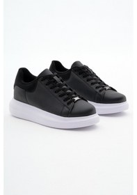Resim Tonny Black Siyah Beyaz Rahat Kalıp Yüksek Taban Bağcıklı Spor Ayakkabı V2alx-0 295 Siyah Beyaz Siyah - Beyaz | Unisex 
