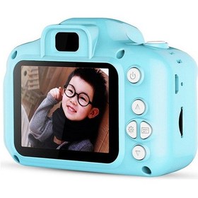 Resim Yaozixa Çocuklar İçin Mavi Mini Dijital Kamera - 1080p Fotoğraf Çekimi & Videografi, 2 İnç Lcd Ekran, Taşınabilir, 32gb Destekli 