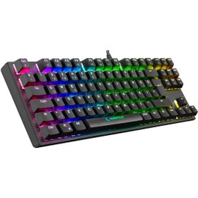 Resim Rampage KB-R17 Raptor Black USB 6 Color Blue Switch Lc Layout Gaming Mechanical Hırvatça Q Keyboard SIFIR