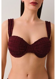 Resim Suwen Nora Balenli Bikini Üst Sb25660080080 Mürdüm 