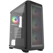 Resim Powerboost PB-PS5847B 600W Atx USB 3.0 Rainbow Fanlı Mesh Gaming Siyah Kasa 