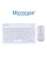 Resim Microcase Samsung S10 Lite 10.9 İnch İçin Apple Uyumlu MacBook Çantası+türkçe Klavye+mouse+tablet Standı Beyaz Al5165 Omuz Çantası 