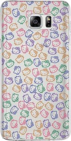 Resim Samsung Galaxy Note 5 Kapak Hello Kitty Tasarımlı Şeffaf Silikon Kılıf 