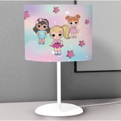 Resim instababyrooms Mutlu Kızlar Desenli Çocuk Odası Dijital Baskılı Çocuk Odası Masaüstü Abajur Avize 
