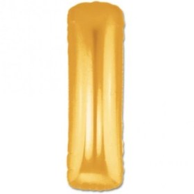 Resim Eco Lounge Altın Sarısı Folyo Harf Balon 1 Metre 