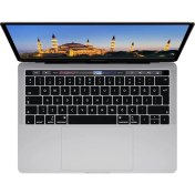 Resim Macbook Pro 13 ve 16 Inç Touchbar Modeli 2016-2020 Yılları (A1706)(A1707)(A1989)(A1990)(A2159) Model Kodları ile Uyumlu Silikon Klavye Koruyucu (Siyah) 
