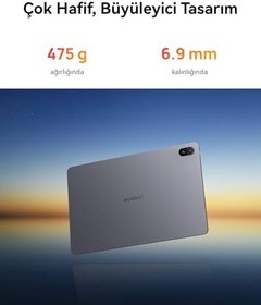 Resim HUAWEI MatePad SE 11 4GB+128GB Tablet, Kalem Dahil Değildir, FullView Ekran, Büyük Pil Çocuk Köşesi Gri 